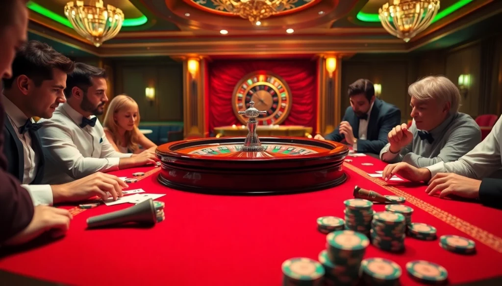 ALO8 gaming table creates excitement among players in vibrant casino.
